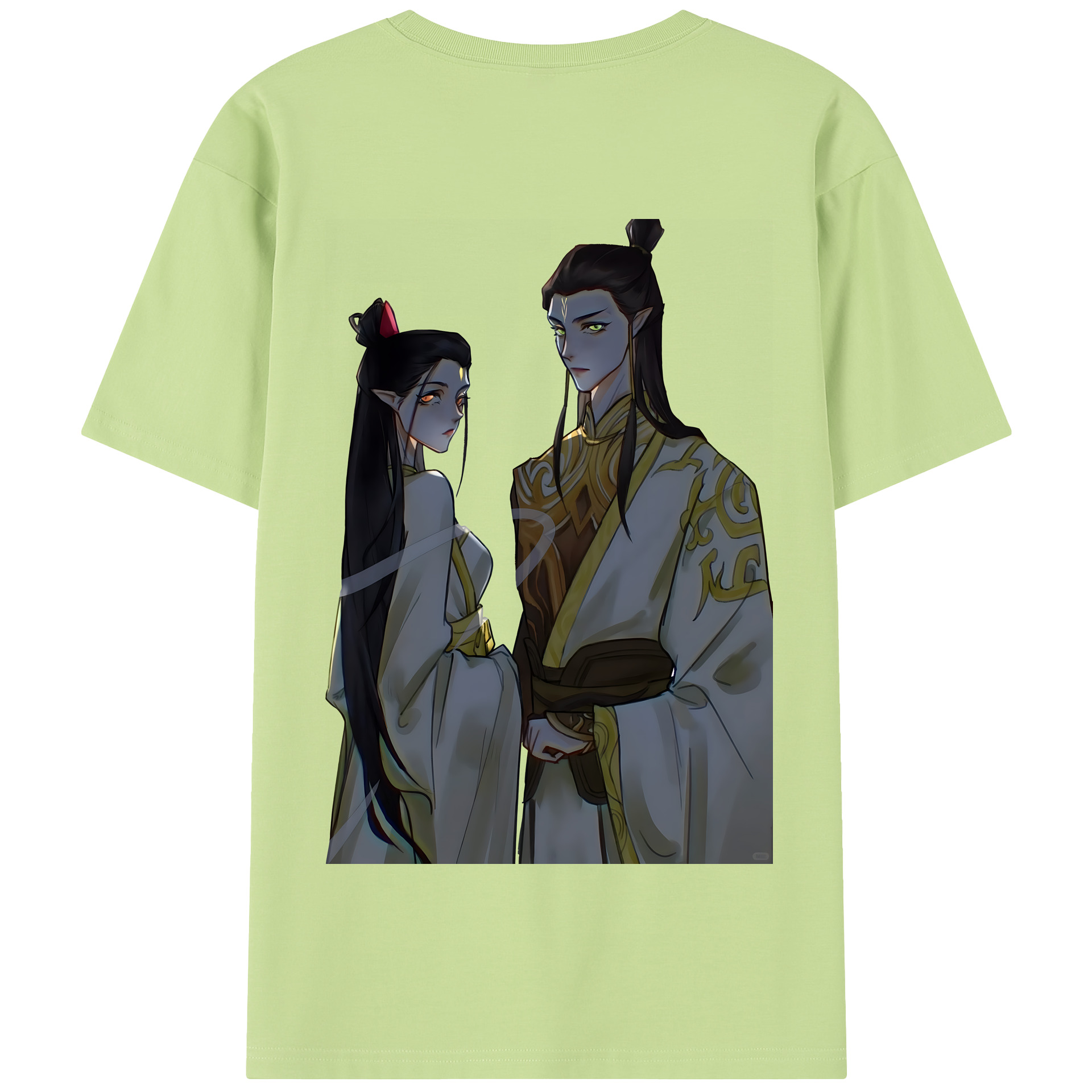 （画像用） Ne Zha 2 ナタ 魔童の大暴れ 綿100％半袖Tシャツ（背面プリント）